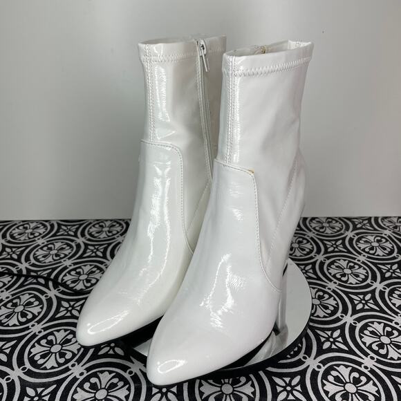 Wild Pair Becci Sock Booties white 8.5m - Picture 1 of 14